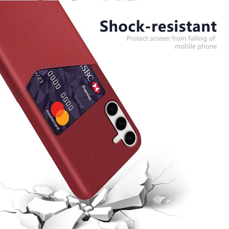 Защитный чехол KSQ Business Pocket для Samsung Galaxy S25 Plus (S936) - Red: фото 2 из 4