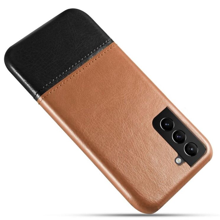 Защитный чехол KSQ Dual Color для Samsung Galaxy S21 FE (G990) - Light Brown / Black: фото 2 из 7