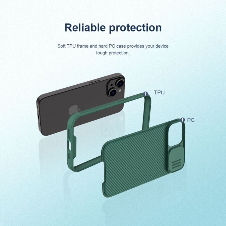Защитный чехол NILLKIN CamShield Pro для Apple iPhone 14 - Black: фото 5 из 15