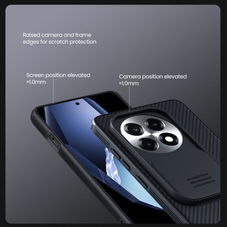 Защитный чехол NILLKIN CamShield Pro для OnePlus 13R / Ace 5 / Ace 5 Pro - Black: фото 9 из 14