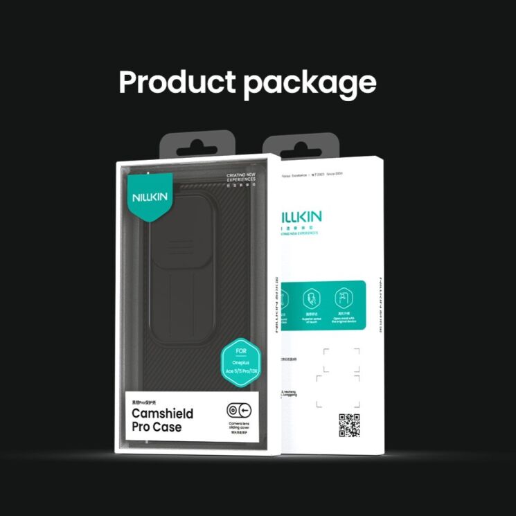 Защитный чехол NILLKIN CamShield Pro для OnePlus 13R / Ace 5 / Ace 5 Pro - Black: фото 14 из 14