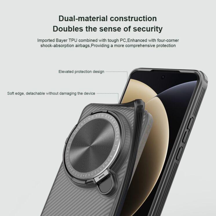 Защитный чехол NILLKIN CamShield Prop (Clear Version) для Xiaomi 15 Ultra - Black: фото 13 из 17