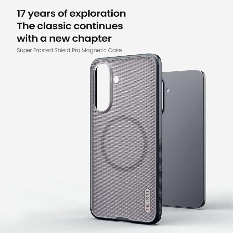 Защитный чехол NILLKIN Super Frosted Shield Pro Magnetic для Samsung Galaxy A57 (A576) - Transparent Black: фото 6 из 16