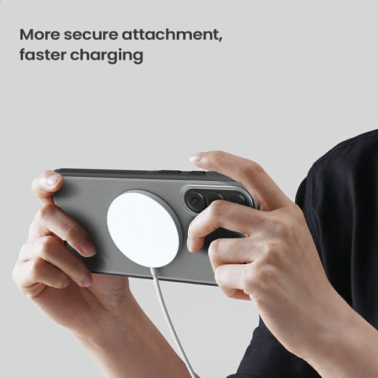 Защитный чехол NILLKIN Super Frosted Shield Pro Magnetic для Samsung Galaxy A57 (A576) - Transparent Black: фото 13 из 16