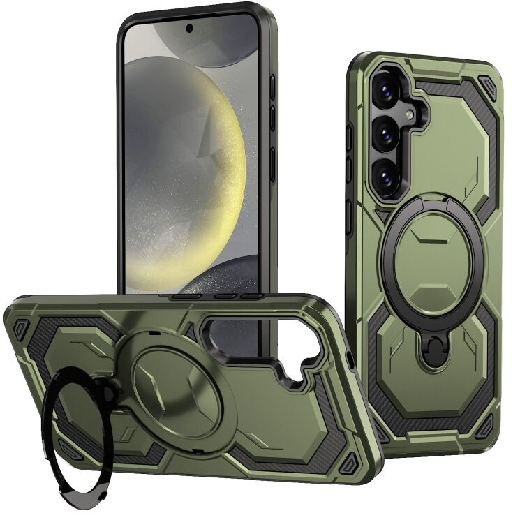 Защитный чехол Reframe Hybrid Magnetic для Samsung Galaxy S25 Plus (S936) - Green: фото 1 из 7