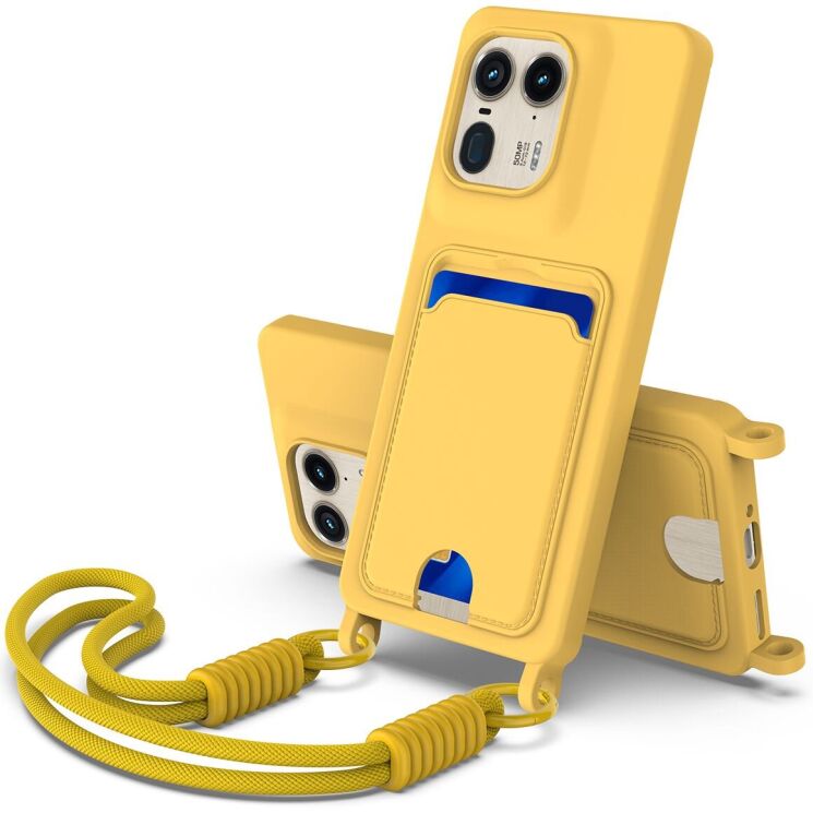 Защитный чехол Reframe Silicone Holder для Motorola Edge 50 Ultra - Yellow: фото 1 из 8