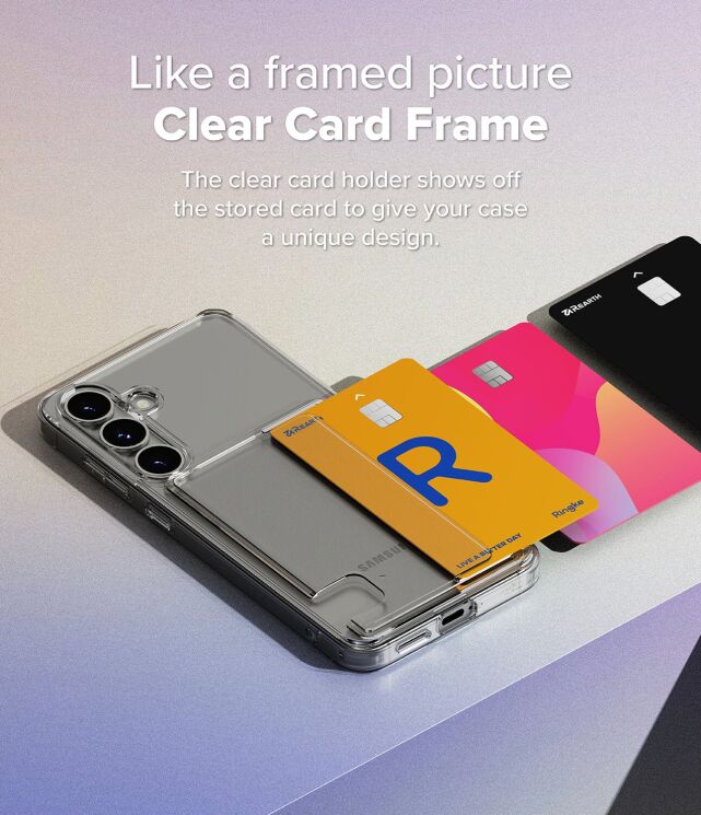 Захисний чохол Ringke Fusion Card для Samsung Galaxy S25 (S931) 8800274968219 - Clear: фото 7 з 14