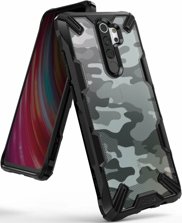 Защитный чехол RINGKE Fusion X для Xiaomi Redmi Note 8 Pro - Camo Black: фото 1 из 7