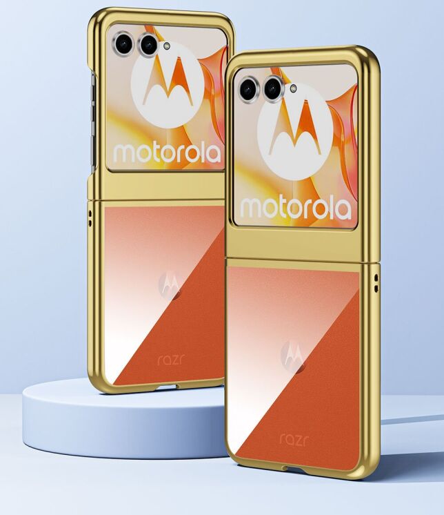 Защитный чехол Deexe Electra Case для Motorola Razr 50 / Razr 70 - Gold: фото 4 из 8