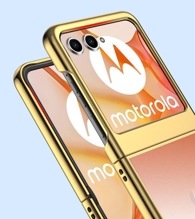 Защитный чехол Deexe Electra Case для Motorola Razr 50 / Razr 70 - Gold: фото 8 из 8