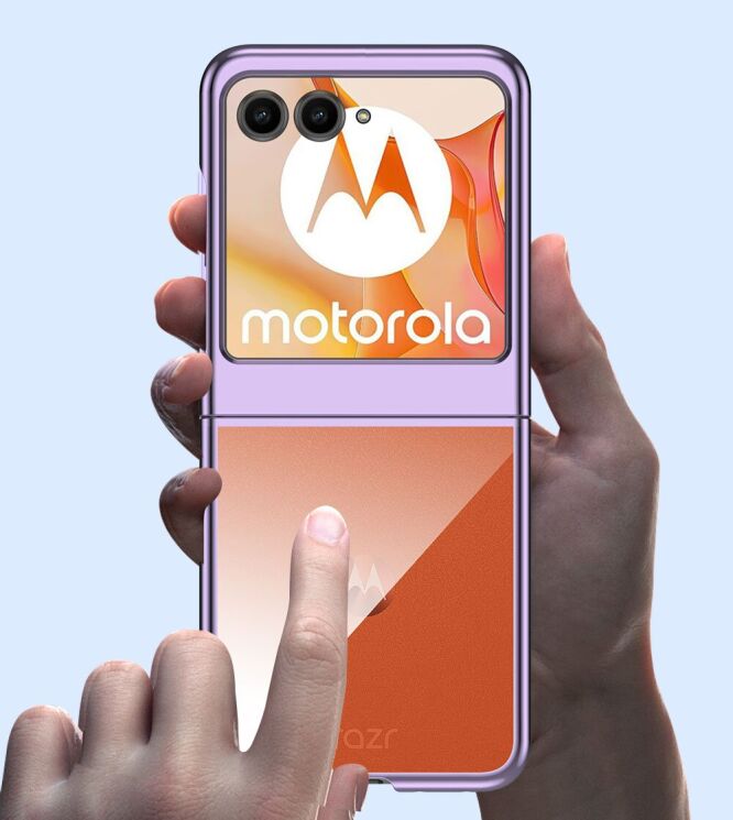 Защитный чехол Deexe Electra Case для Motorola Razr 50 / Razr 70 - Gold: фото 5 из 8