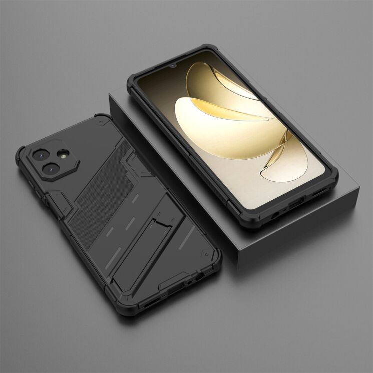 Захисний чохол з підставкою Deexe Bibercas для Samsung Galaxy A07 (A075) - Black: фото 5 з 7