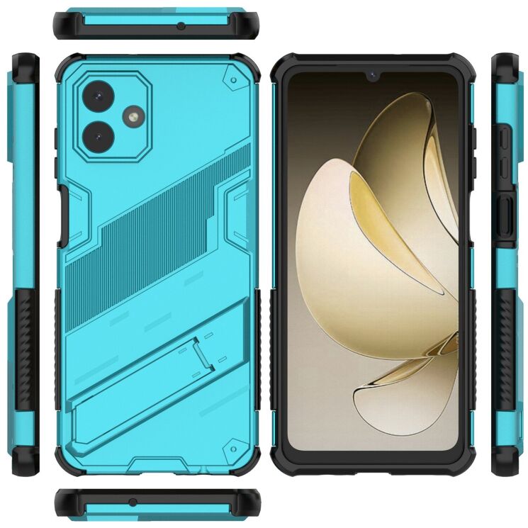 Захисний чохол з підставкою Deexe Bibercas для Samsung Galaxy A07 (A075) - Black: фото 6 з 7