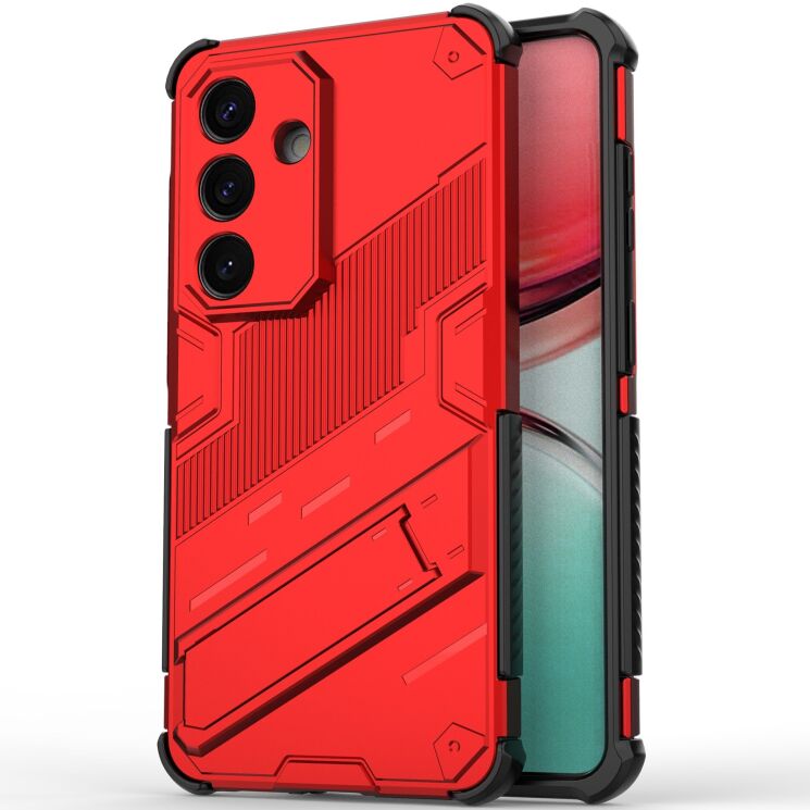 Захисний чохол з підставкою Deexe Bibercas для Samsung Galaxy S26 Plus (S947) - Red: фото 1 з 9