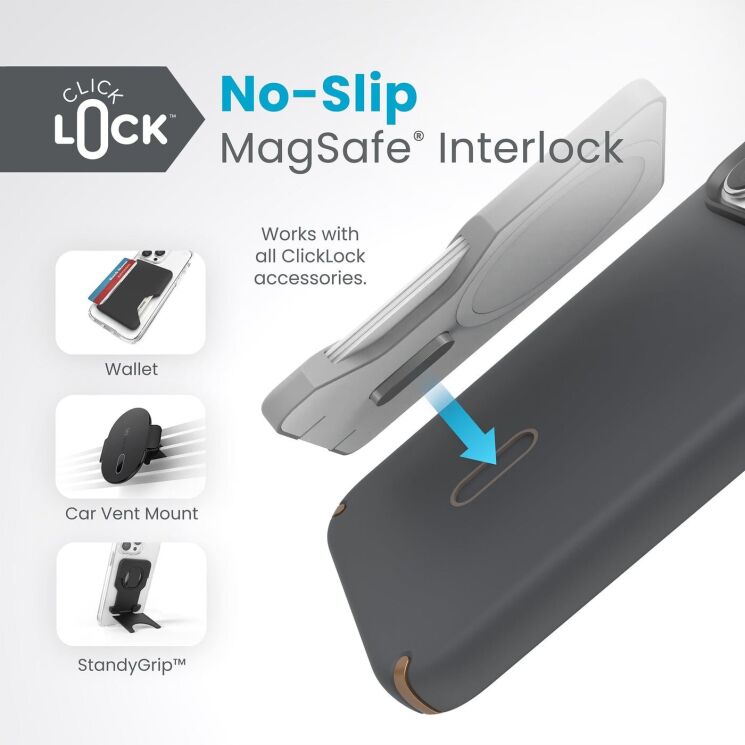 Захисний чохол Speck Presidio2 Pro MagSafe ClickLock для Apple iPhone 15 Pro Max (150462-3205) - Black: фото 7 з 10