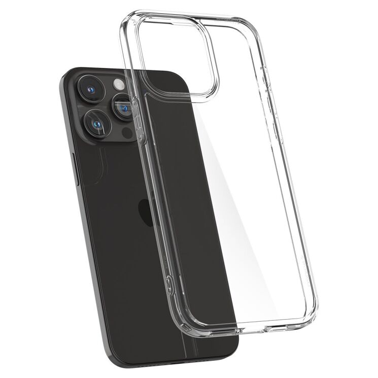 Захисний чохол Spigen (SGP) Crystal Hybrid для Apple iPhone 15 Pro - Crystal Clear: фото 4 з 9