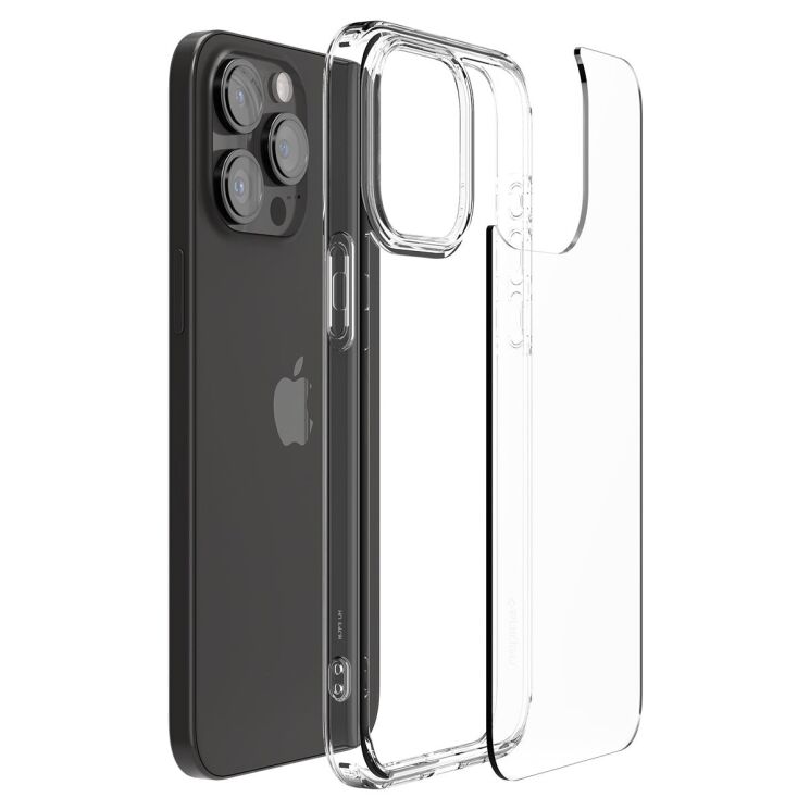 Захисний чохол Spigen (SGP) Crystal Hybrid для Apple iPhone 15 Pro - Crystal Clear: фото 6 з 9