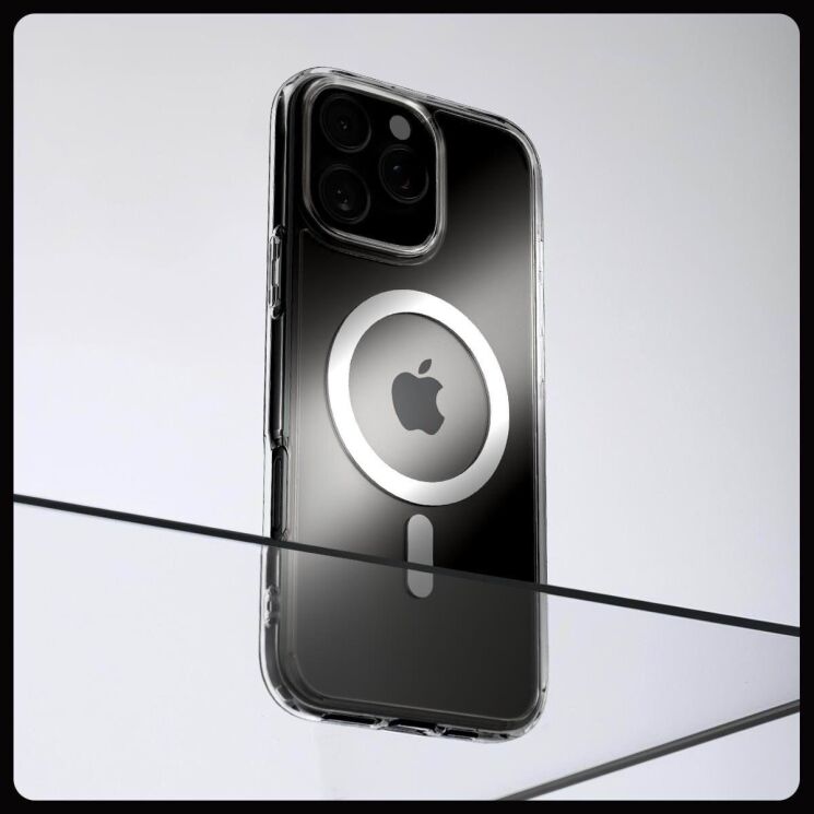 Защитный чехол Spigen (SGP) Crystal Hybrid (MagFit) для Apple iPhone 16 Pro (ACS08162) - Clear: фото 13 из 13