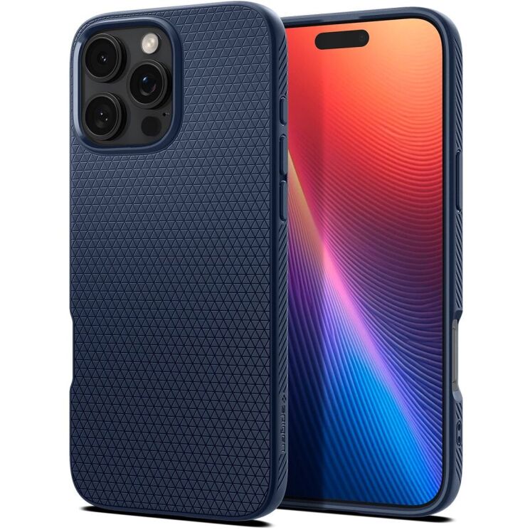Защитный чехол Spigen (SGP) Liquid Air для Apple iPhone 16 Pro - Navy Blue: фото 1 из 16