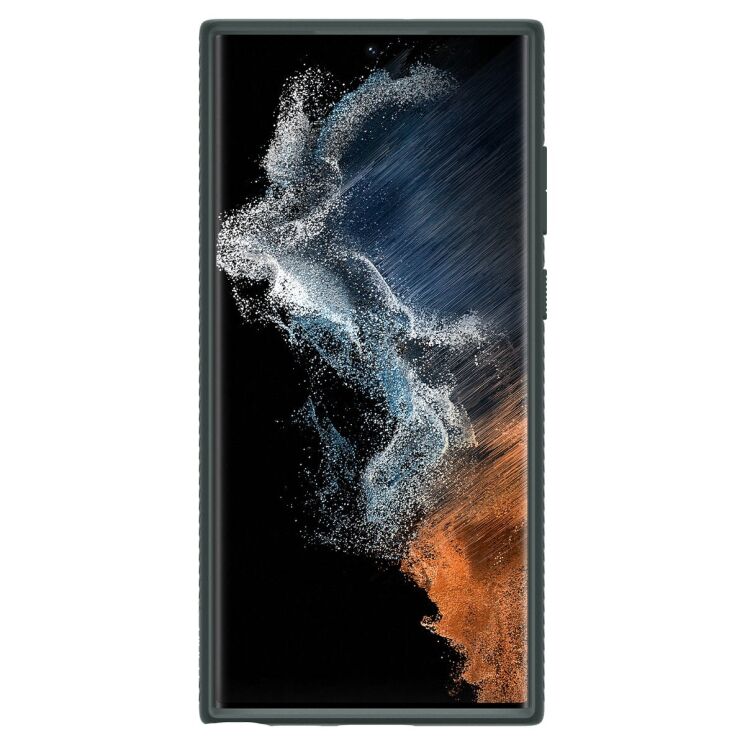 Защитный чехол Spigen (SGP) Liquid Air для Samsung Galaxy S22 Ultra (S908) - Abyss Green: фото 8 из 23