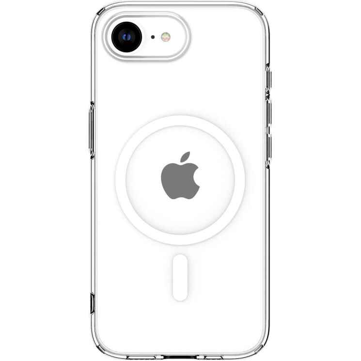 Защитный чехол Spigen (SGP) Liquid Crystal (MagFit) для Apple iPhone 16e (ACS09150) - Clear White: фото 2 из 14