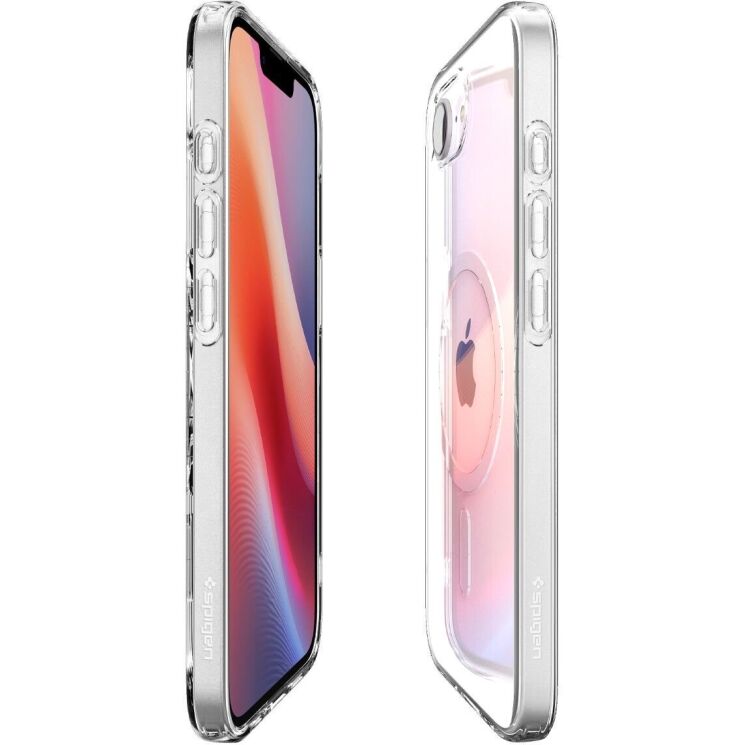Защитный чехол Spigen (SGP) Liquid Crystal (MagFit) для Apple iPhone 16e (ACS09150) - Clear White: фото 6 из 14