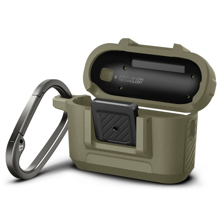 Захисний чохол Spigen (SGP) Lock Fit для Apple AirPods Pro 2 - Vintage Khaki: фото 4 з 22