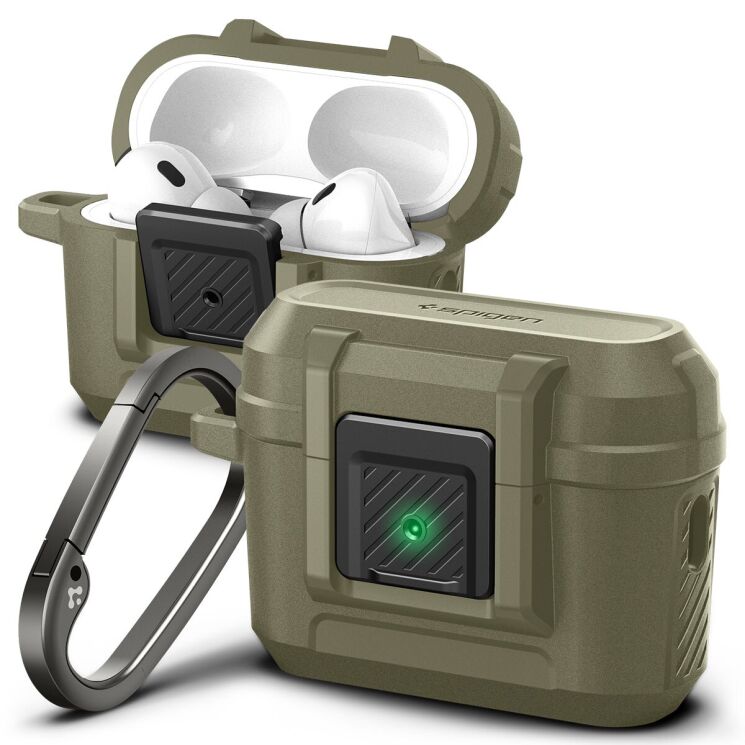 Захисний чохол Spigen (SGP) Lock Fit для Apple AirPods Pro 2 - Vintage Khaki: фото 1 з 22