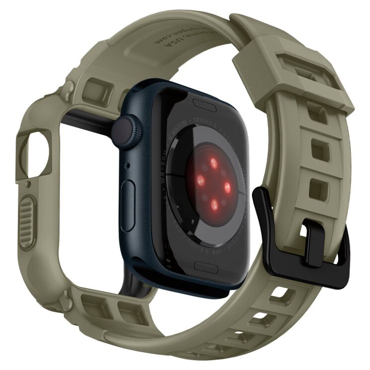 Захисний чохол Spigen (SGP) Rugged Armor Pro (FW) для Apple Watch 44 / 45 mm - Vintage Khaki: фото 3 з 17