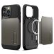 Защитный чехол Spigen (SGP) Slim Armor (MagFit) для Apple iPhone 14 Pro - Gunmetal (301351H). Фото 8 из 10