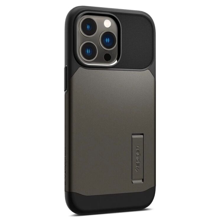 Защитный чехол Spigen (SGP) Slim Armor (MagFit) для Apple iPhone 14 Pro - Gunmetal: фото 3 из 10