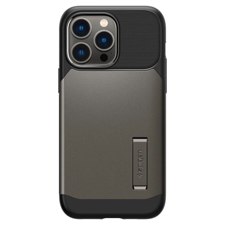 Защитный чехол Spigen (SGP) Slim Armor (MagFit) для Apple iPhone 14 Pro - Gunmetal: фото 2 из 10