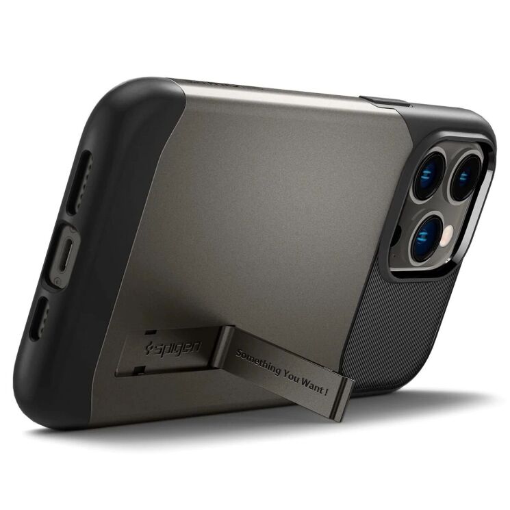 Защитный чехол Spigen (SGP) Slim Armor (MagFit) для Apple iPhone 14 Pro - Gunmetal: фото 6 из 10