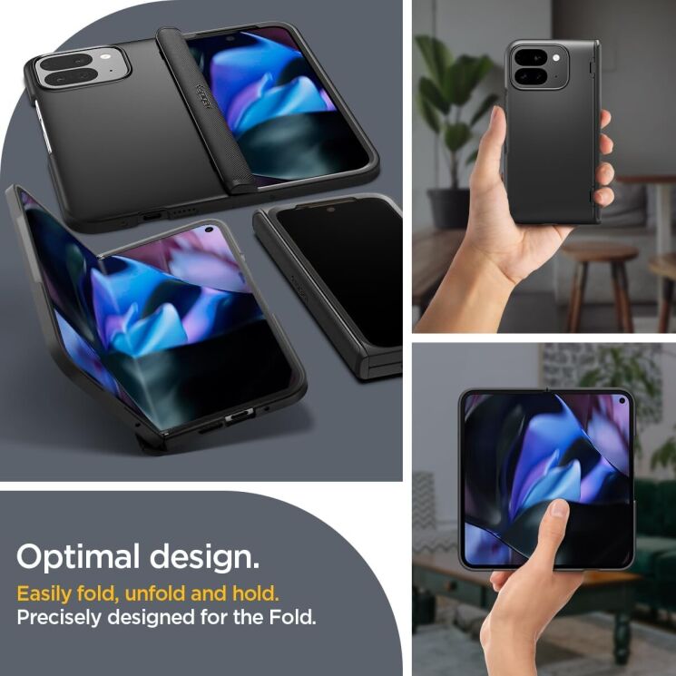 Защитный чехол Spigen (SGP) Slim Armor Pro для Google Pixel 9 Pro Fold - Black: фото 19 из 21