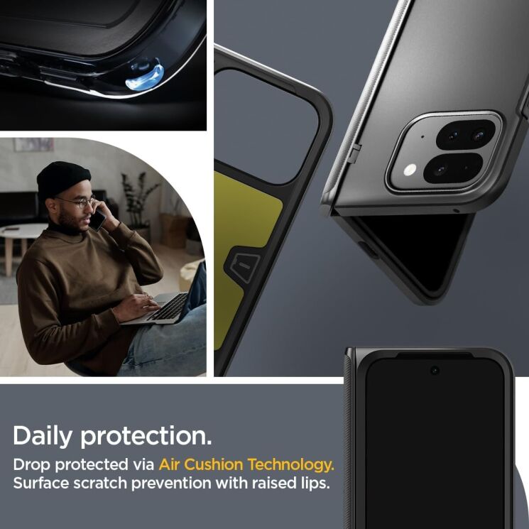 Защитный чехол Spigen (SGP) Slim Armor Pro для Google Pixel 9 Pro Fold - Black: фото 20 из 21