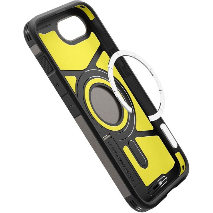 Защитный чехол Spigen (SGP) Tough Armor (MagFit) для Apple iPhone 16e (ACS09136) - Gunmetal: фото 7 из 18