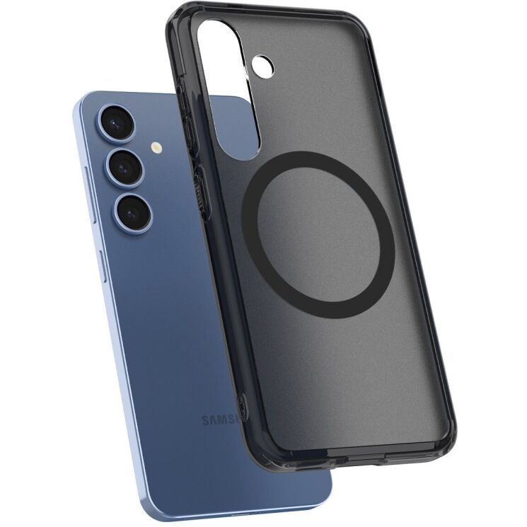 Защитный чехол Spigen (SGP) Ultra Hybrid (MagFit) для Samsung Galaxy S25 (S931) ACS09005 - Frost Black: фото 4 из 17