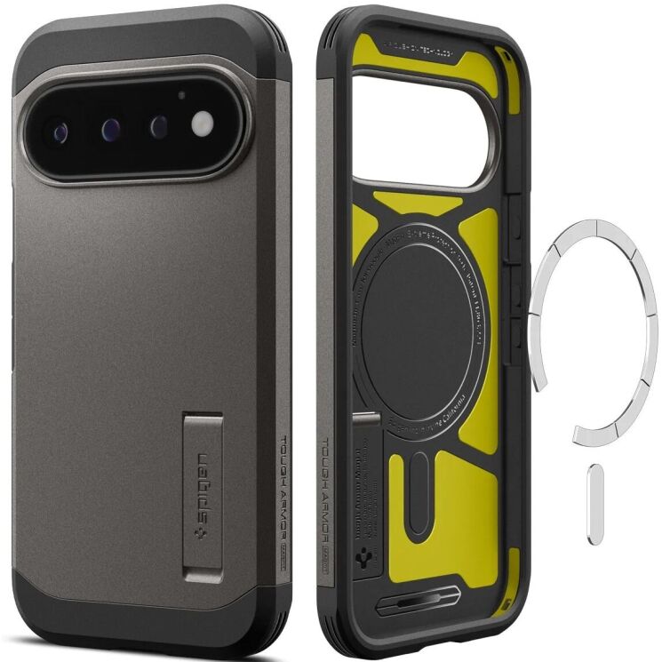Захисний чохол Spigen Tough Armor (MagFit) для Google Pixel 11 Pro (ACS11860) - Gunmetal: фото 2 з 12