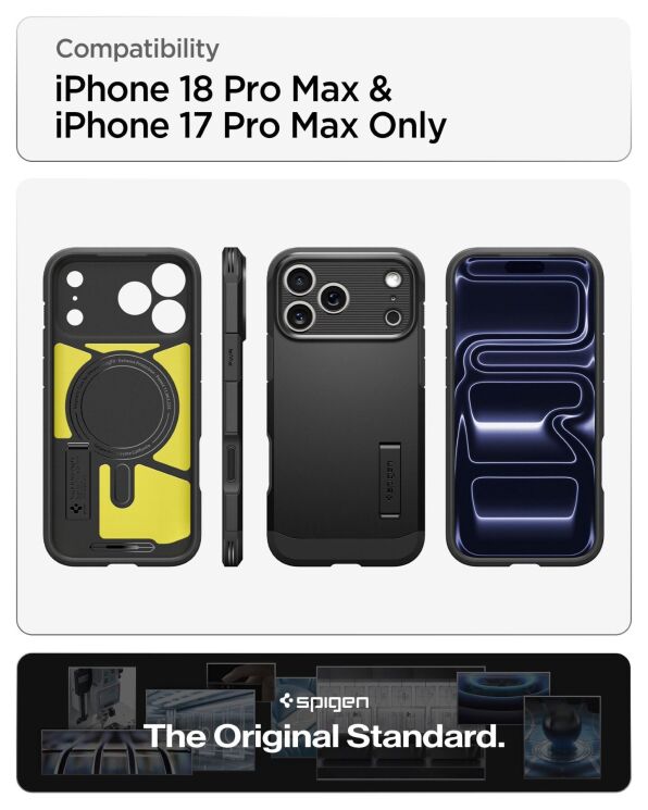 Захисний чохол Spigen Tough Armor T (MagFit) для iPhone 18 Pro (ACS12173) - Black (440106B) Захисний чохол Spigen Tough Armor T (MagFit) для iPhone 18 Pro (ACS12173) - Black: фото 9 з 16
