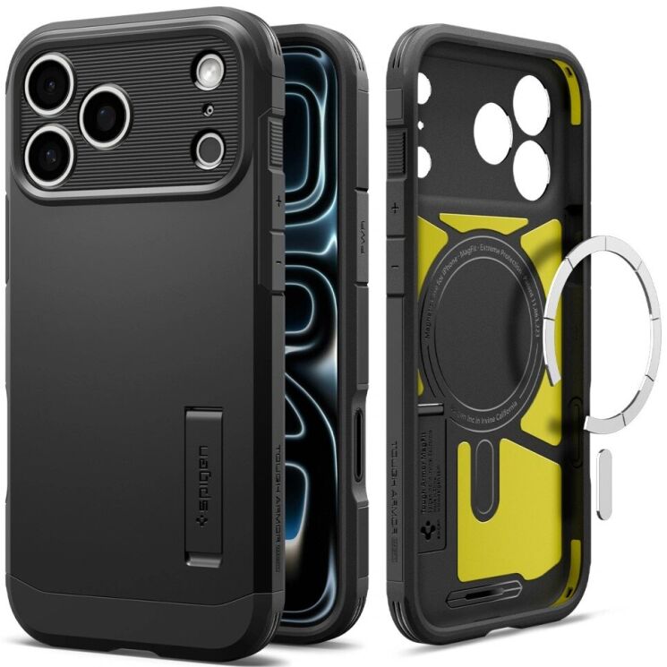 Захисний чохол Spigen Tough Armor T (MagFit) для iPhone 18 Pro (ACS12173) - Black (440106B) Захисний чохол Spigen Tough Armor T (MagFit) для iPhone 18 Pro (ACS12173) - Black: фото 2 з 16