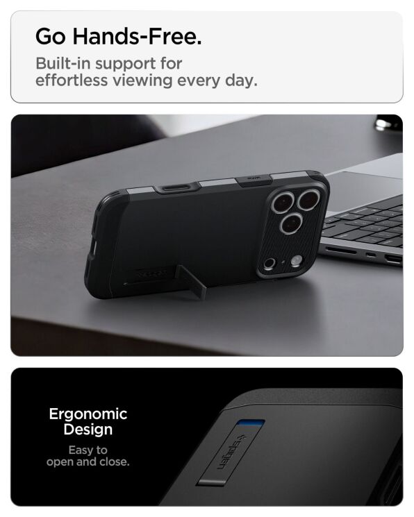 Захисний чохол Spigen Tough Armor T (MagFit) для iPhone 18 Pro (ACS12173) - Black (440106B) Захисний чохол Spigen Tough Armor T (MagFit) для iPhone 18 Pro (ACS12173) - Black: фото 12 з 16