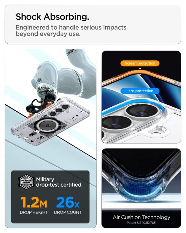 Захисний чохол Spigen Ultra Hybrid Neo One (MagFit) для Samsung Galaxy S26 (S942) - Clear: фото 8 з 13