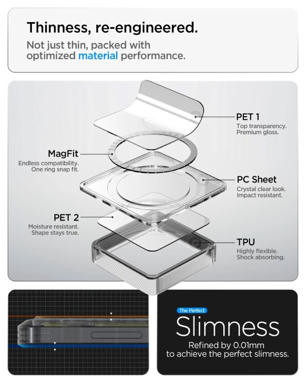 Захисний чохол Spigen Ultra Hybrid Neo One (MagFit) для Samsung Galaxy S26 (S942) - Clear: фото 10 з 13