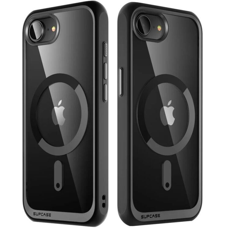 Защитный чехол Supcase UB Mag Slim Clear MagSafe для Apple iPhone 16e (843439157125) - Black: фото 3 из 10