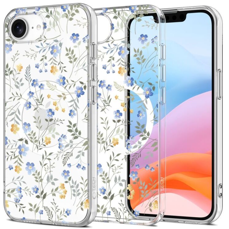 Защитный чехол Tech-Protect FlexAir MagSafe для iPhone 17e / 16e - Spring Flowers: фото 1 из 7