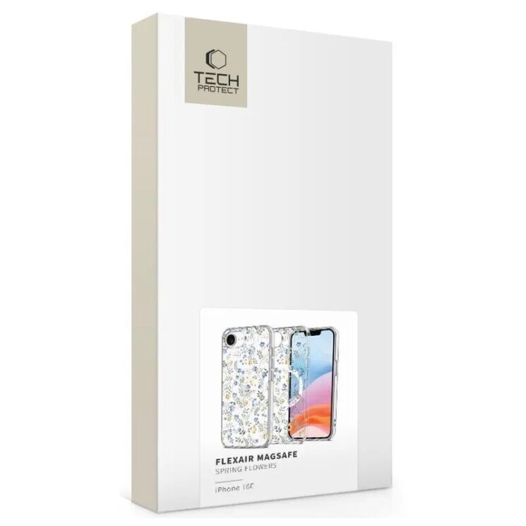 Защитный чехол Tech-Protect FlexAir MagSafe для iPhone 17e / 16e - Spring Flowers: фото 2 из 7