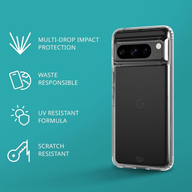 Защитный чехол Tech21 Evo (FP) для Google Pixel 8 Pro (T21-10338) - Clear: фото 7 из 11