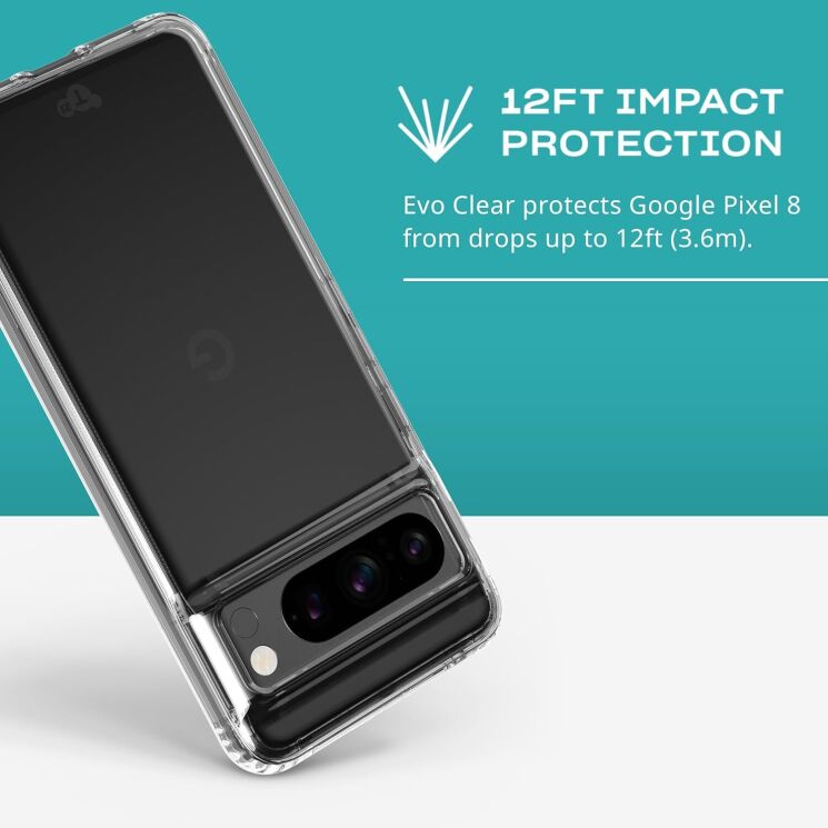 Защитный чехол Tech21 Evo (FP) для Google Pixel 8 Pro (T21-10338) - Clear: фото 9 из 11