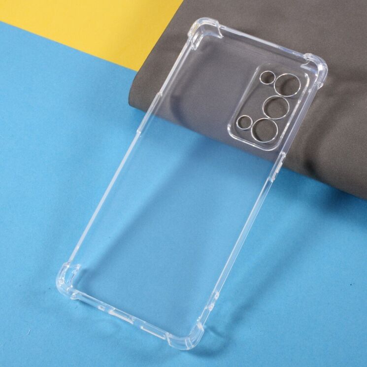 Чехол с усиленными углами UniCase AirBag для OPPO Reno 6 Pro / 6 Pro Plus - Transparent: фото 3 из 7