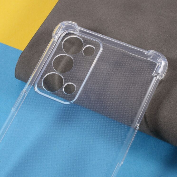 Чехол с усиленными углами UniCase AirBag для OPPO Reno 6 Pro / 6 Pro Plus - Transparent: фото 4 из 7